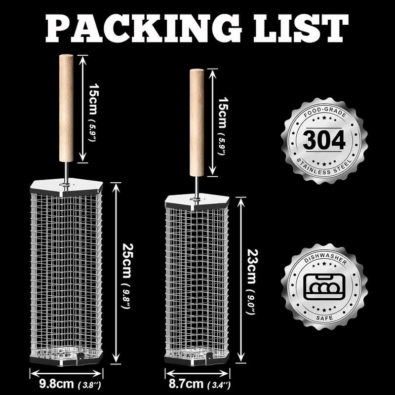 Birthday BBQ Grill Baskets 304 Stainless Steel