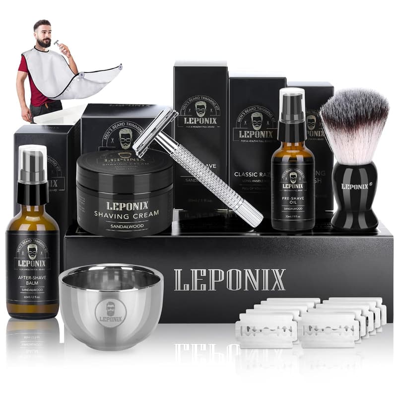 Men's Shaving Kit with Sandalwood Cream