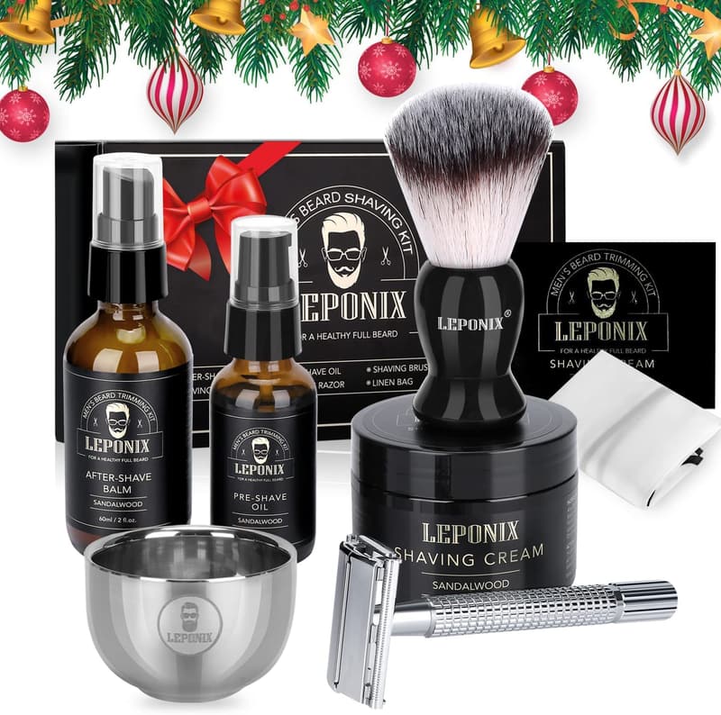 Men's Shaving Kit with Sandalwood Cream