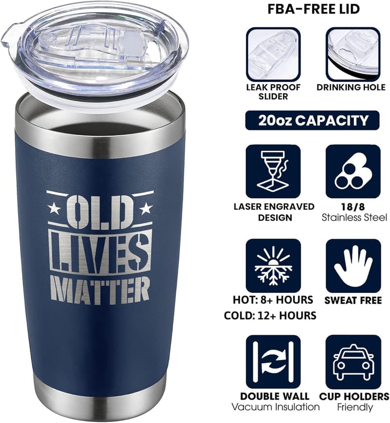 Father's Day 20 Oz Navy Tumbler for Men