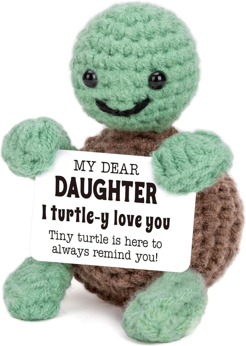 Mother's Day Crochet Turtle - Handmade Gift for Daughter