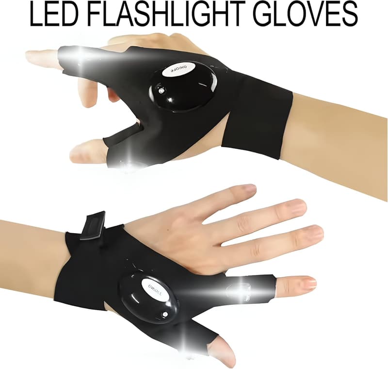 LED Flashlight Gloves - Ideal DIY Men's Gift