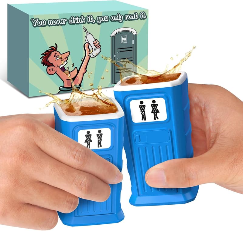 White Elephant Gag Shot Glass Set for Adults