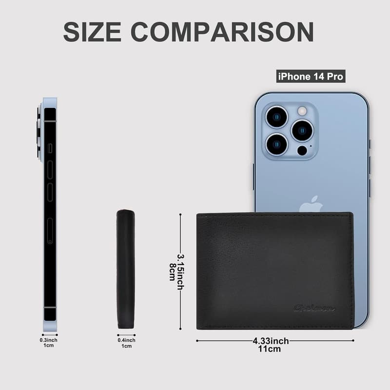 Men's RFID Slim Wallet with ID Window