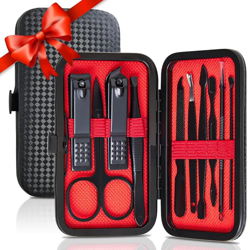 Travel Manicure Set: 10-in-1 Grooming Kit