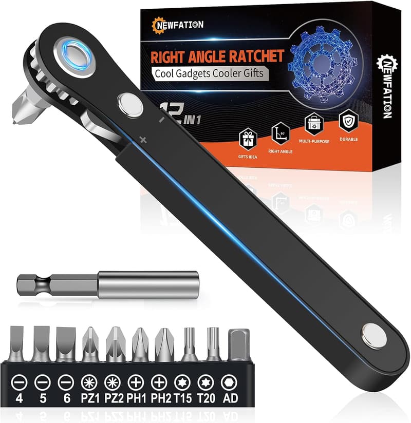 Men's 12-in-1 Ratcheting Right Angle Screwdriver Set