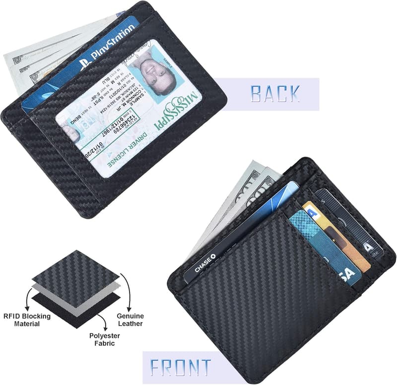 Minimalist RFID Leather Wallet for Men & Women