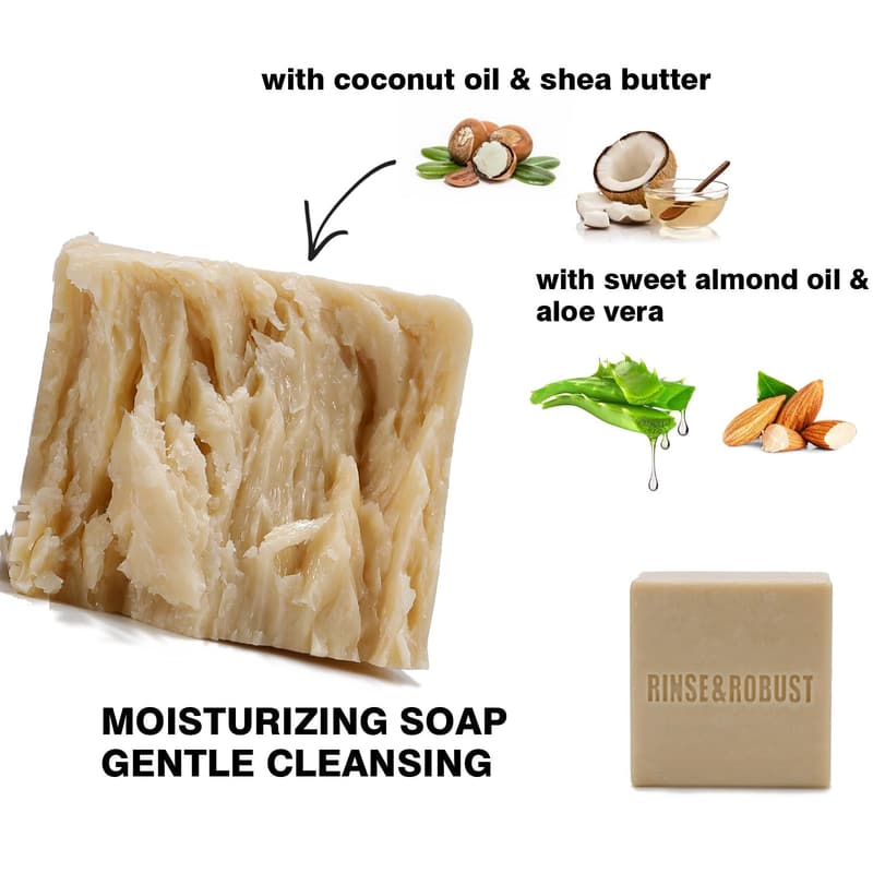 Father's Day Men's Natural Soap Set: Leather & Wood