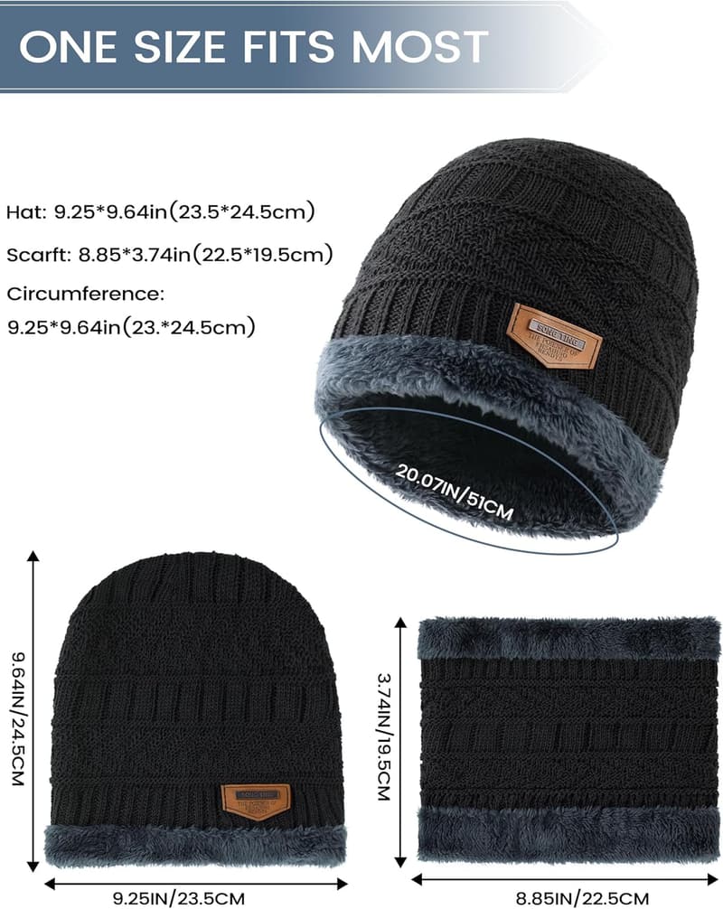 Winter Beanie and Scarf Set for Women & Men