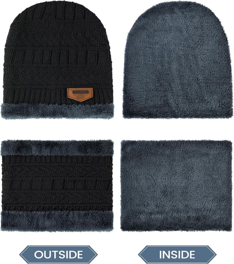 Winter Beanie and Scarf Set for Women & Men