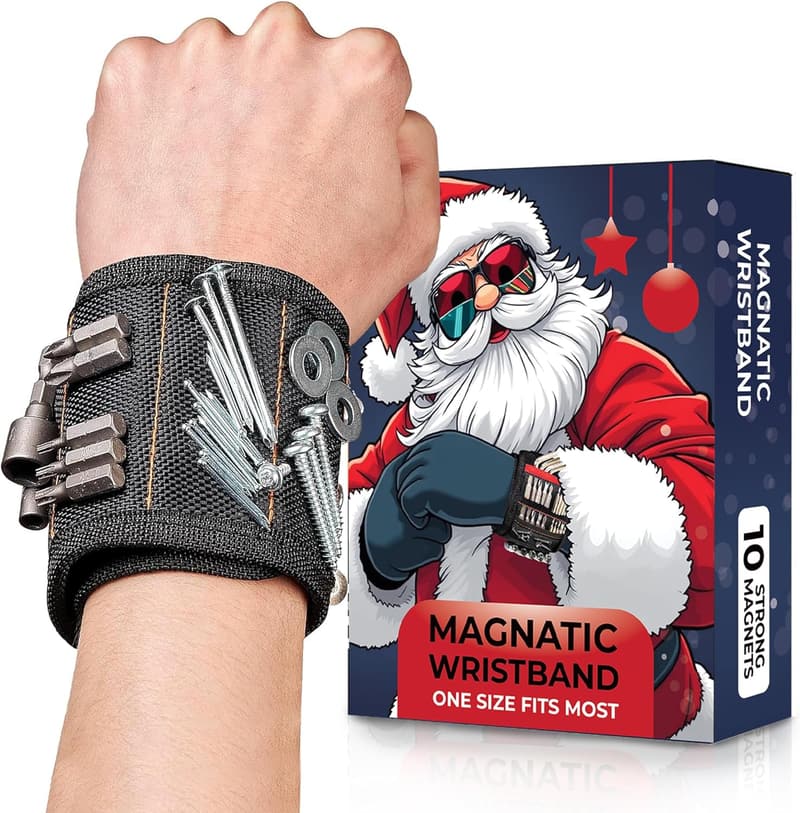 Christmas Magnetic Wristband Tool Holder for Men