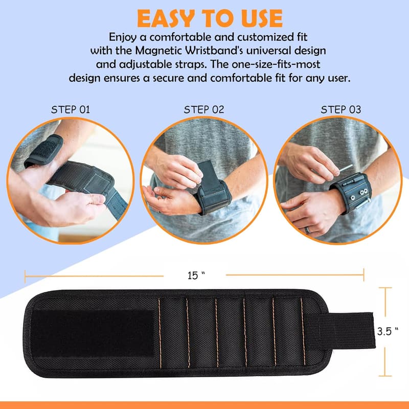 Christmas Magnetic Wristband Tool Holder for Men