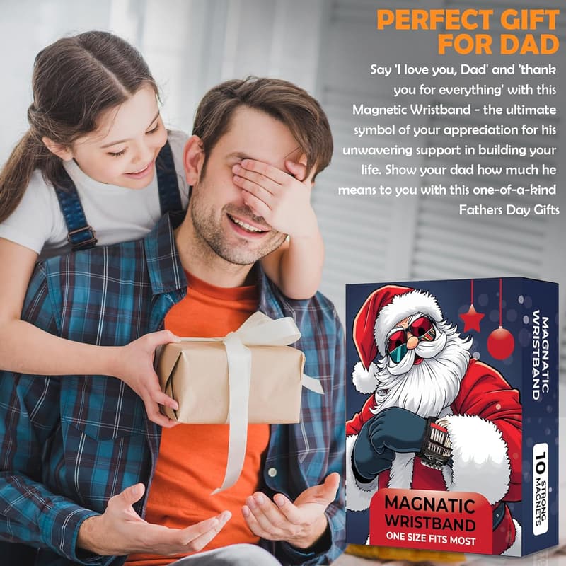Christmas Magnetic Wristband Tool Holder for Men