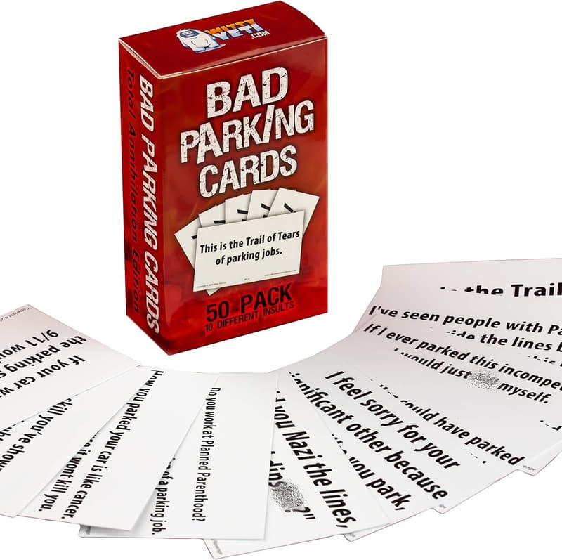 Bad Parking Cards: Funny Driver Shaming Set (50 Pack)