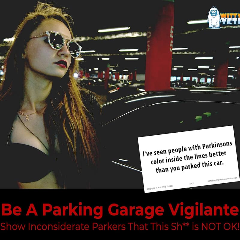 Bad Parking Cards: Funny Driver Shaming Set (50 Pack)