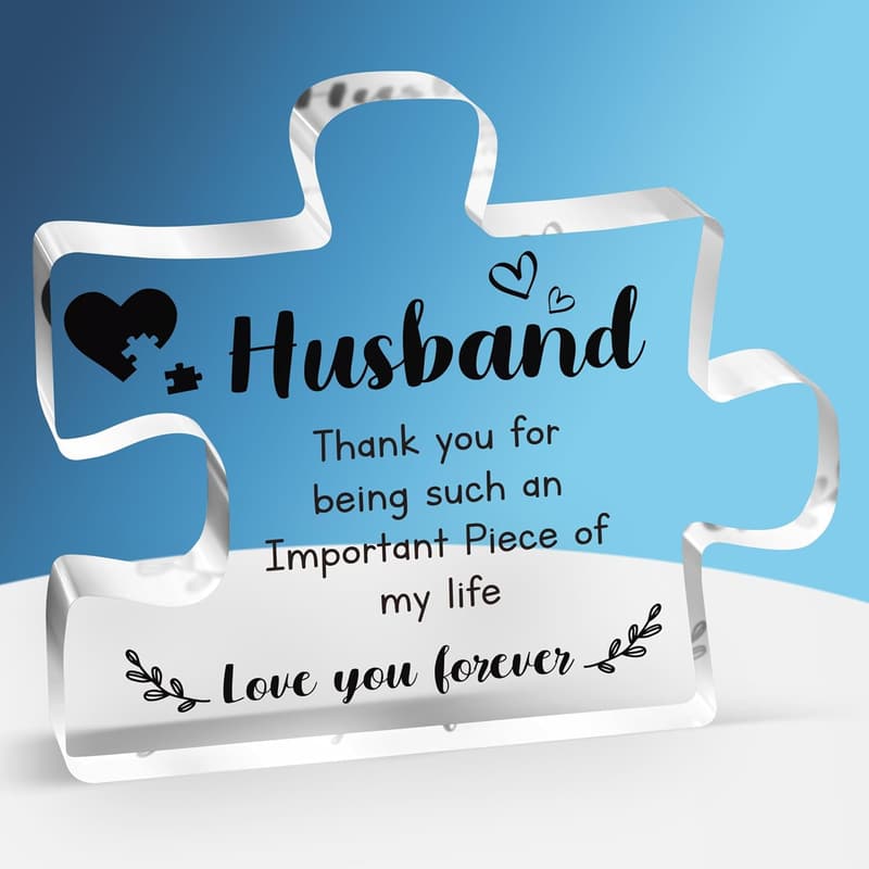 Father's Day Engraved Acrylic Puzzle Piece Decor