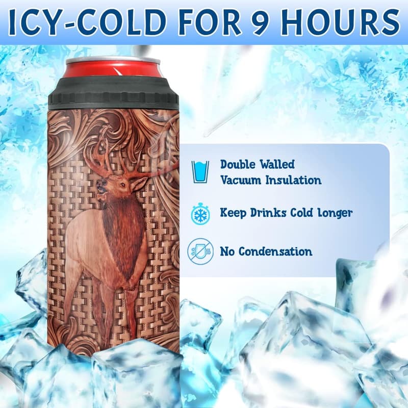 Deer Hunting Can Cooler Tumbler - Gift for Hunters