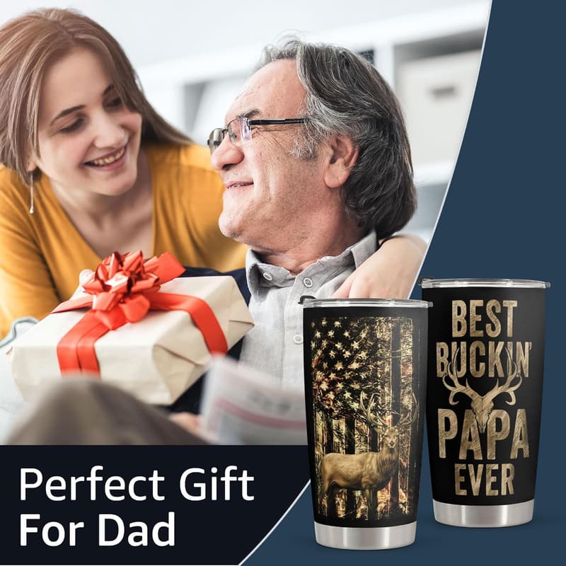 Father's Day Hunting Tumbler - 20oz Stainless Steel