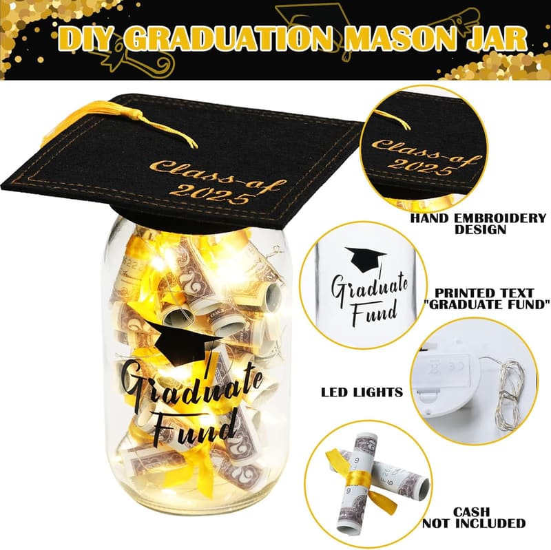 2025 Graduation Mason Jar with Cap Kit