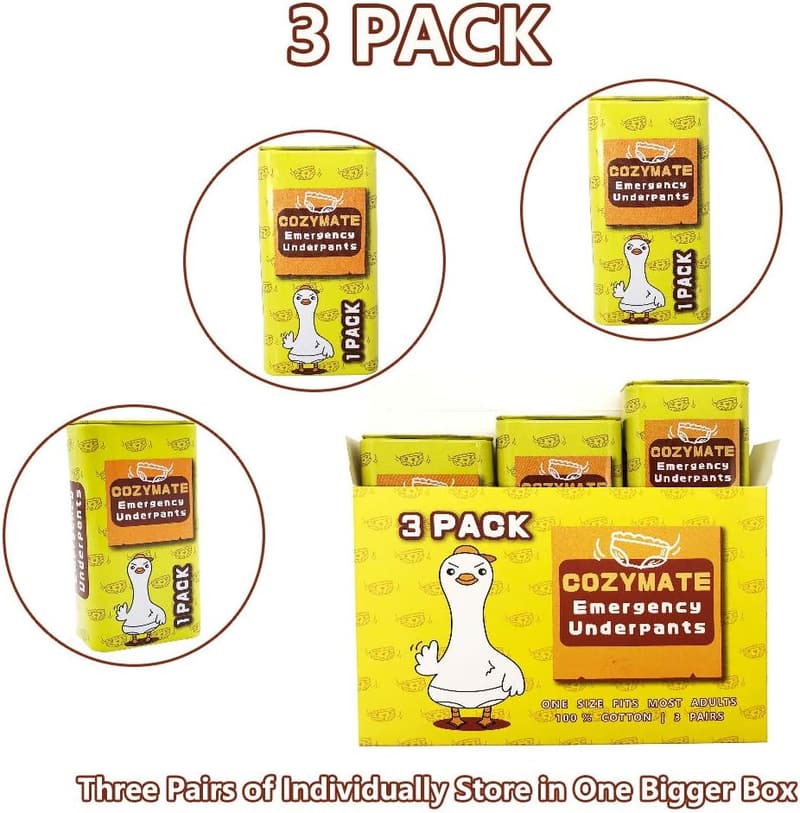 White Elephant Emergency Underpants Tin (3 Pairs)