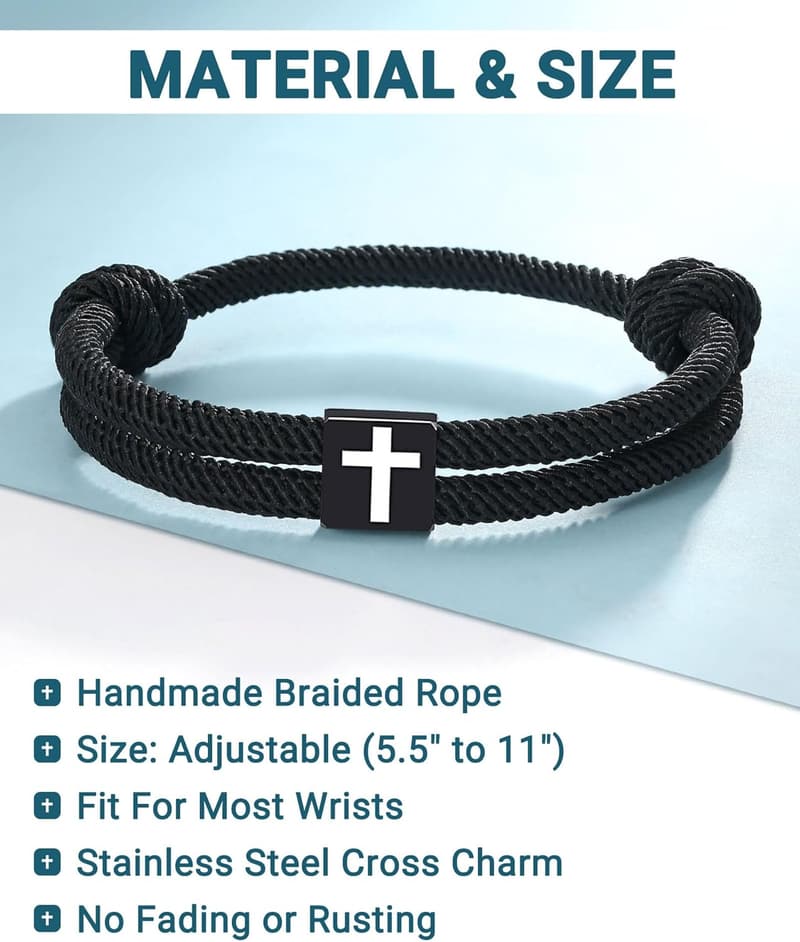 Graduation Cross Bracelet for Men