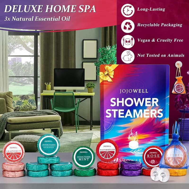 Birthday Shower Steamers Aromatherapy Gift Set - 21 Pcs for Women