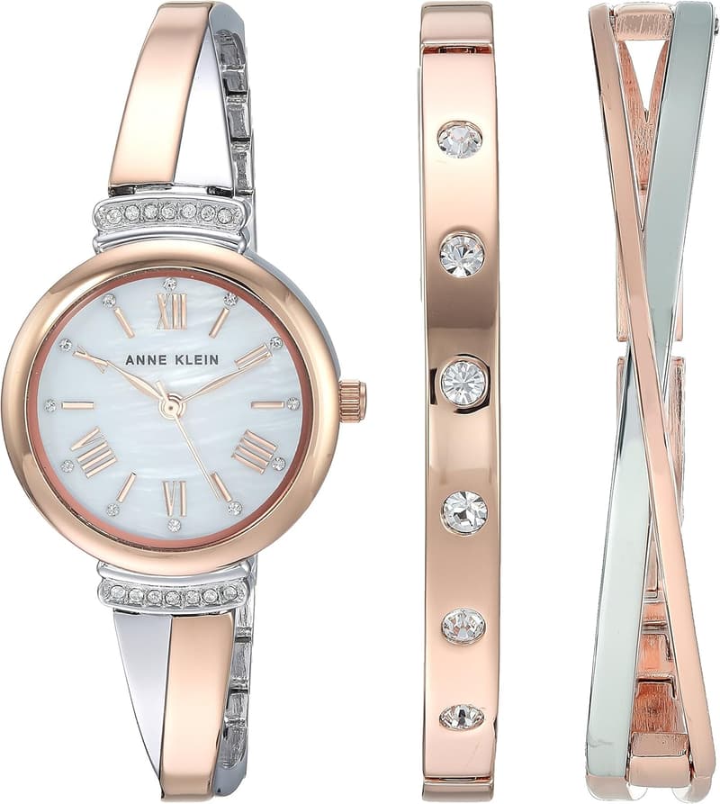 Women's Crystal Bangle Watch Set