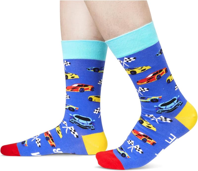 Race Car & Train Lovers Socks for Men