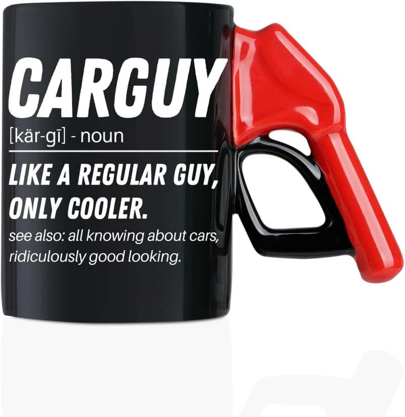 Car Lover's Coffee Mug, 13.5oz Ceramic