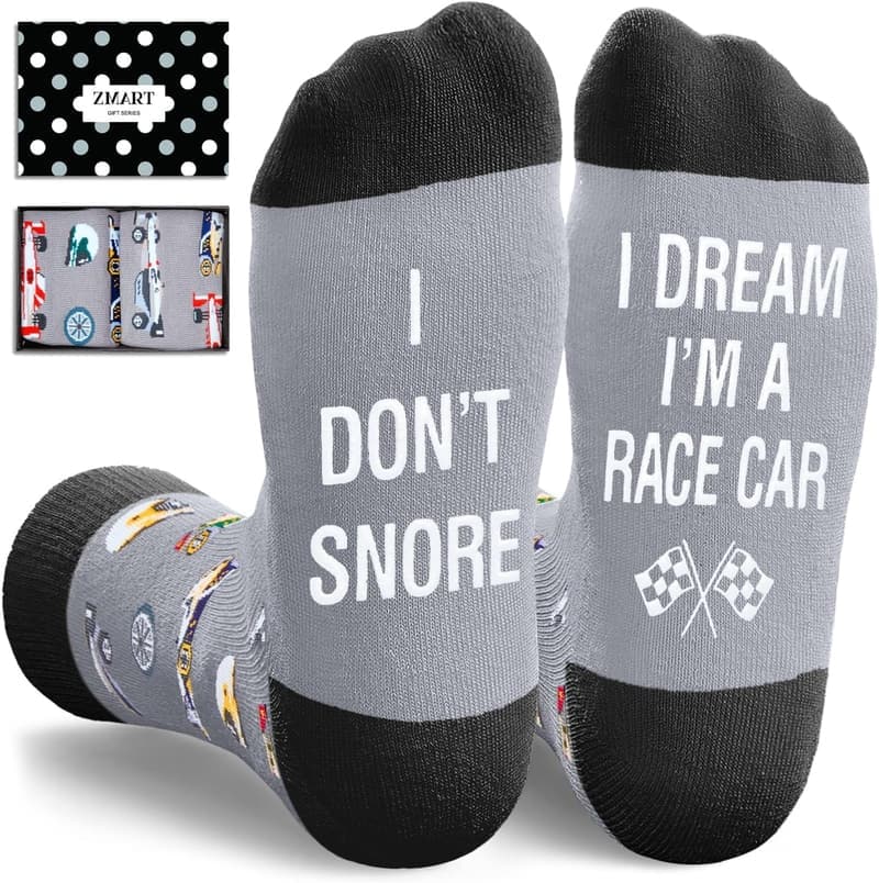 Tractor Race Car Novelty Socks for Men