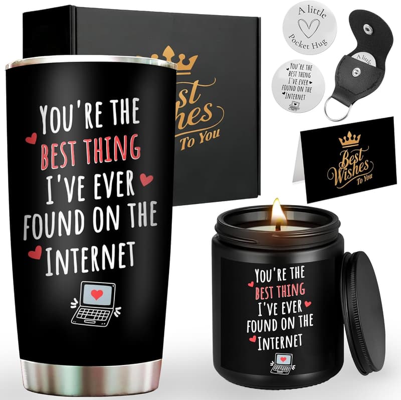 Birthday Gift Set: Tumbler & Candle for Men