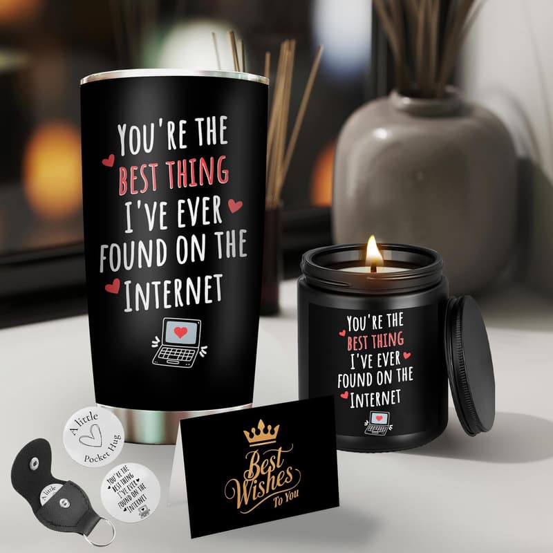Birthday Gift Set: Tumbler & Candle for Men