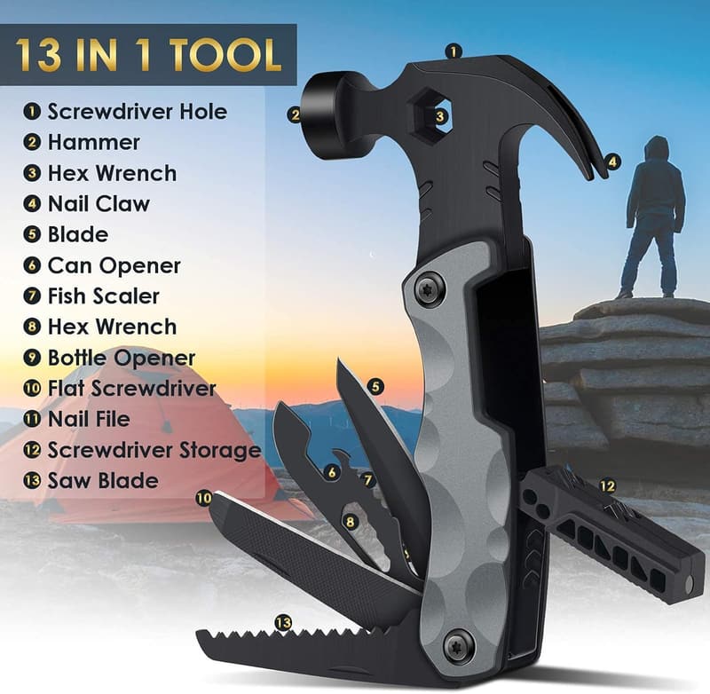 Father's Day Multitool: 13-in-1 Survival Hammer