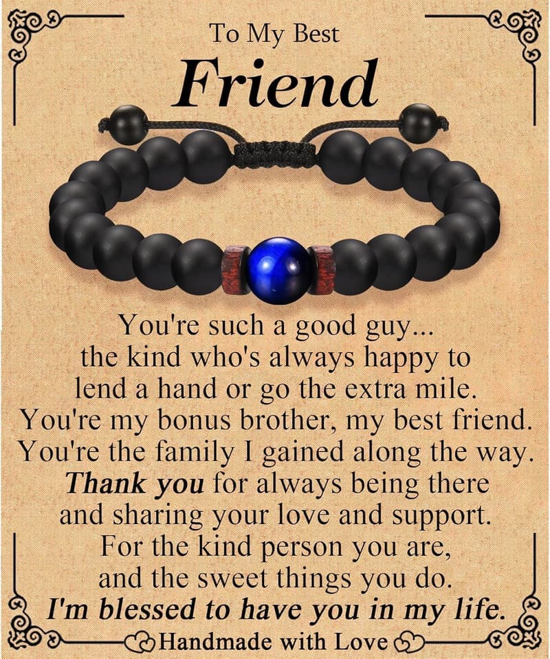 Birthday Bracelet with Sentimental Card for Men and Boys