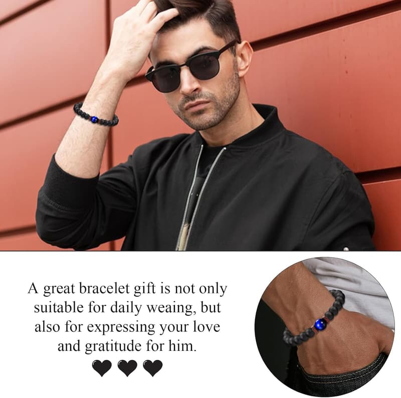 Birthday Bracelet with Sentimental Card for Men and Boys