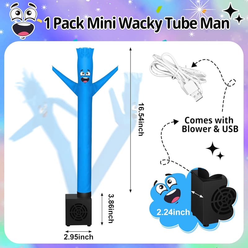 Birthday Gag Gift: Mini Inflatable Tube Man with Blower