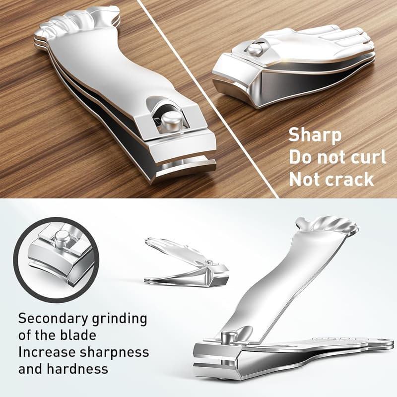 White Elephant Nail Clippers Set for Adults