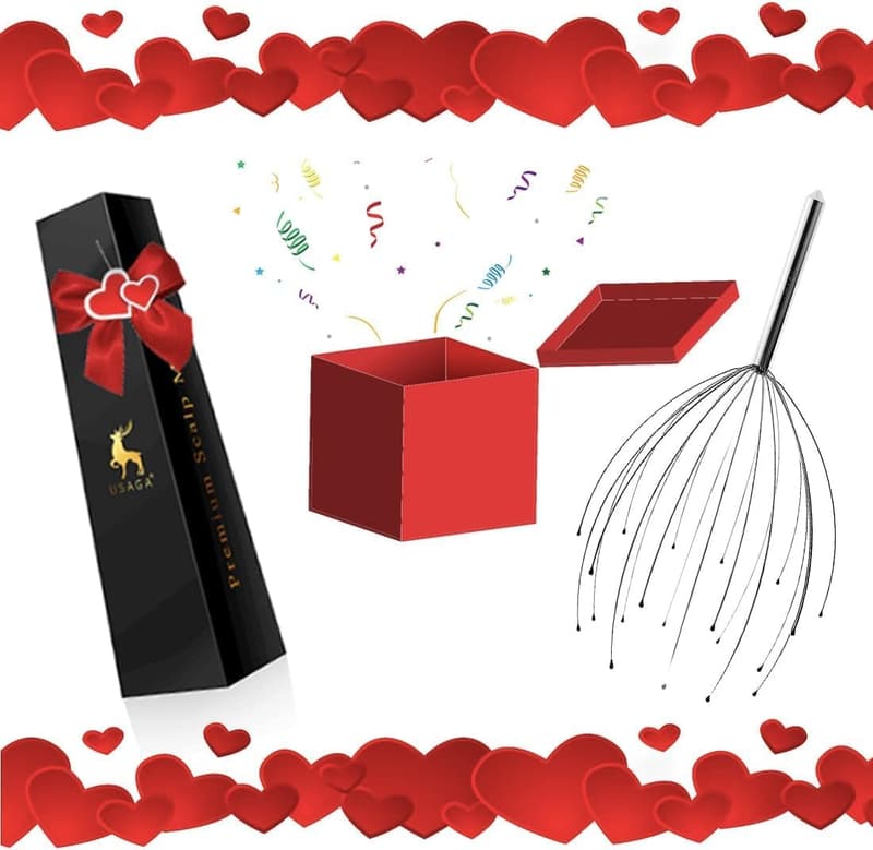 Head Massager with 20 Fingers, Silvery