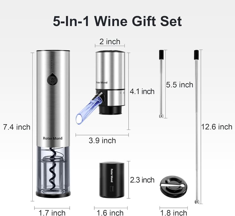 Home Party Wine Opener Set with Aerator & Foil Cutter