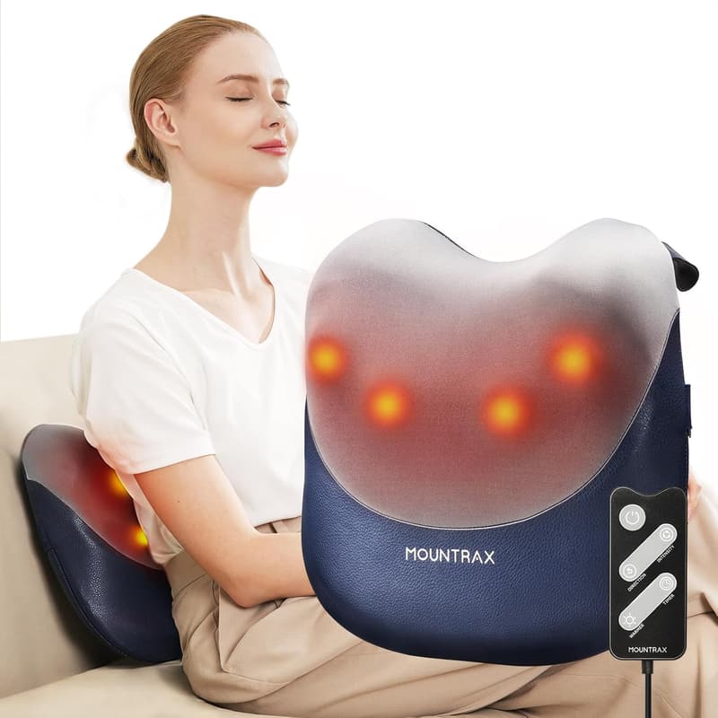 Shiatsu Back Massager with Heat for Pain Relief