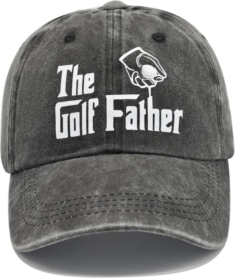 Golf Cap for Men - Adjustable Embroidered Hat