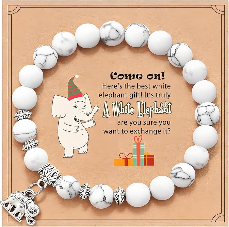 Christmas Elephant Pendant Bracelet Gift for Women