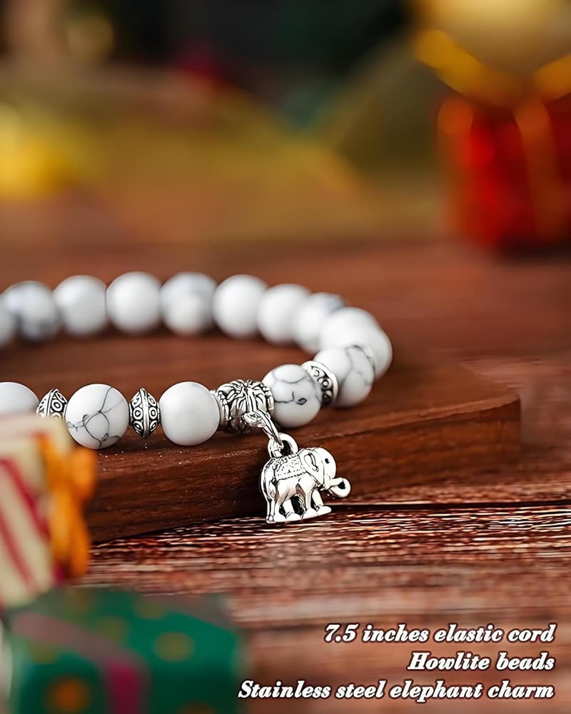 Christmas Elephant Pendant Bracelet Gift for Women