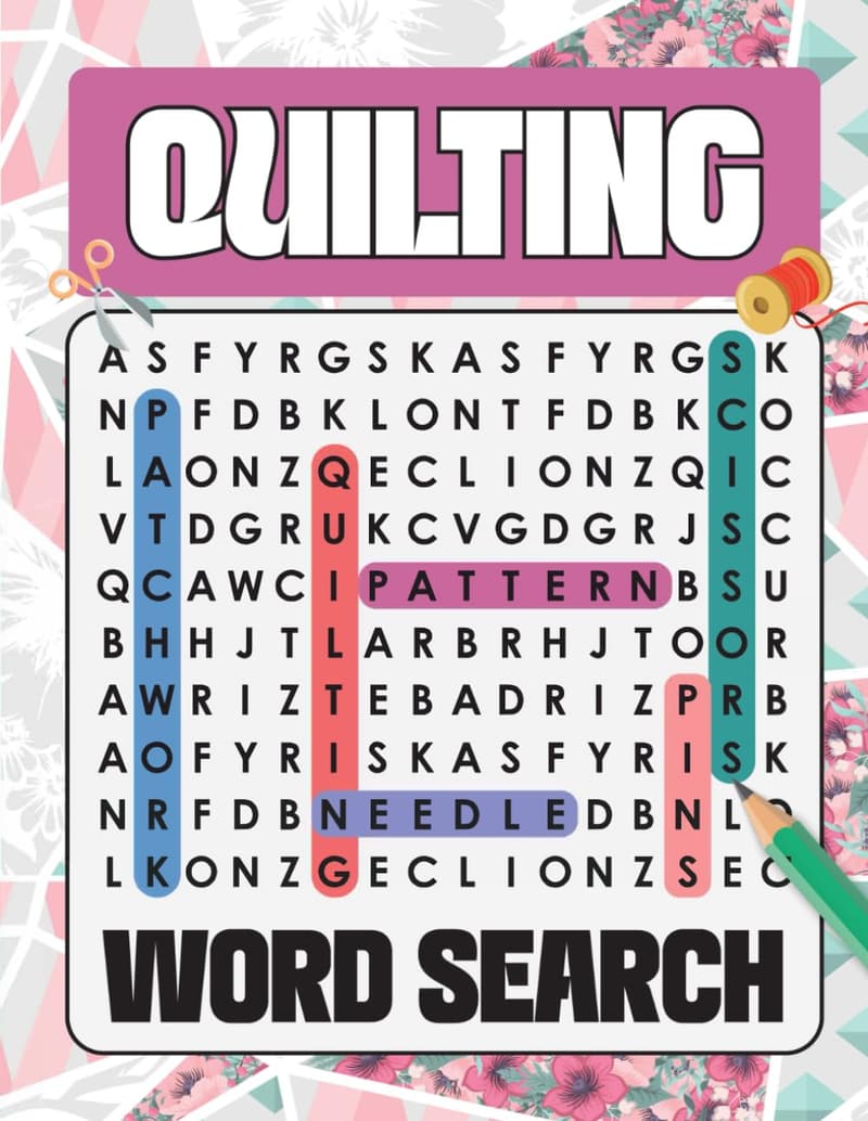 Quilting Word Search Book: Large Print For Women