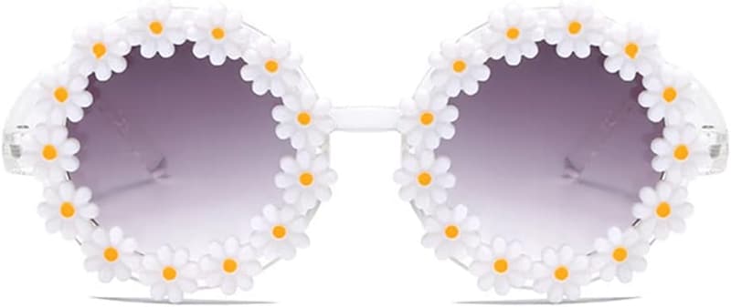 Flower-Shaped Sunglasses with UV 400 Protection for Kids