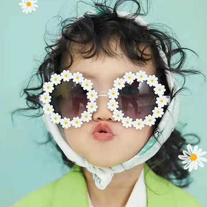 Flower-Shaped Sunglasses with UV 400 Protection for Kids