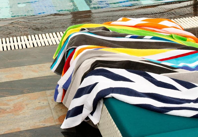 Beach Towel Set - Ringspun Cotton, Quick-Dry, Multi Stripe