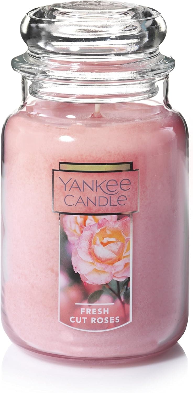 Fresh Cut Roses Large Jar Candle, 22oz, 110-Hour Burn