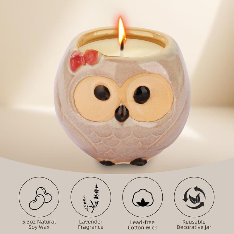 Mother's Day Owl Scented Candle Set