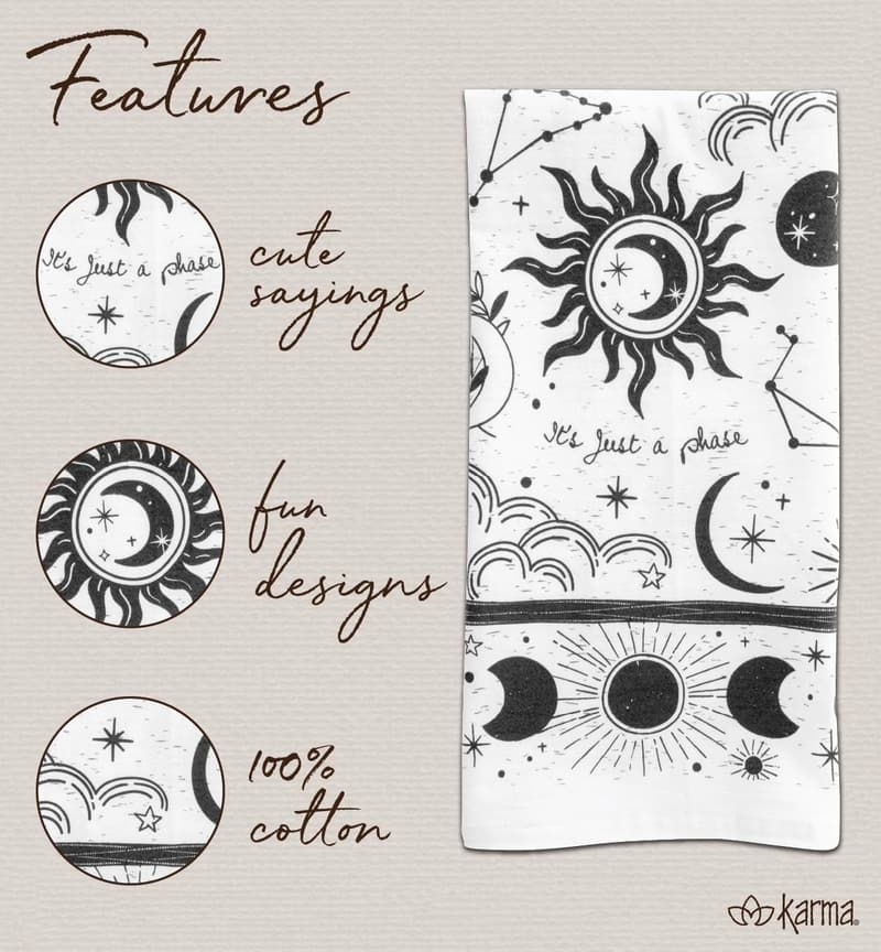Boho Black & White Tea Towels, 28